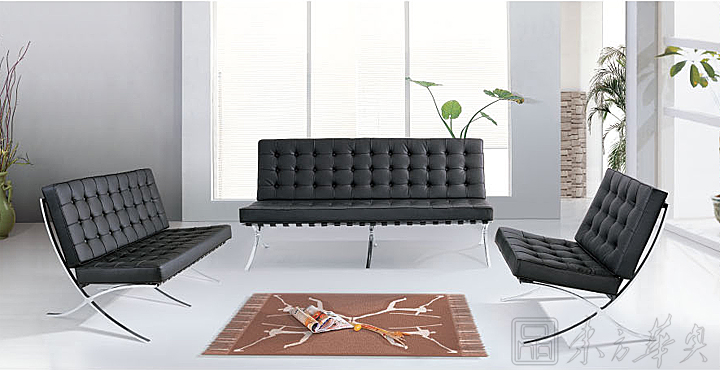 Office Sofa|Modern Leather Sofa|Office Furniture|Barcelona Leisure Chair|沙发|休闲沙发 Barcelona chair