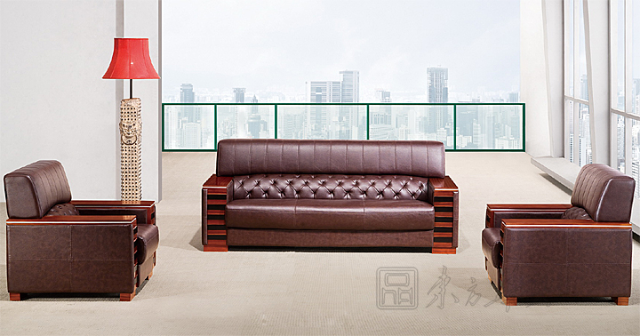 Office Sofa|Traditional Leather Sofa|Office Furniture|Traditional Leather Sofa|真皮沙发 CG-CTZPSF-11