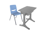 单人课桌椅 School Desks And Chairs