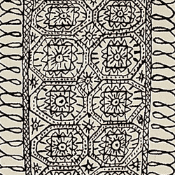 伊斯坦布尔黑白地毯 Estambul Black on white rug