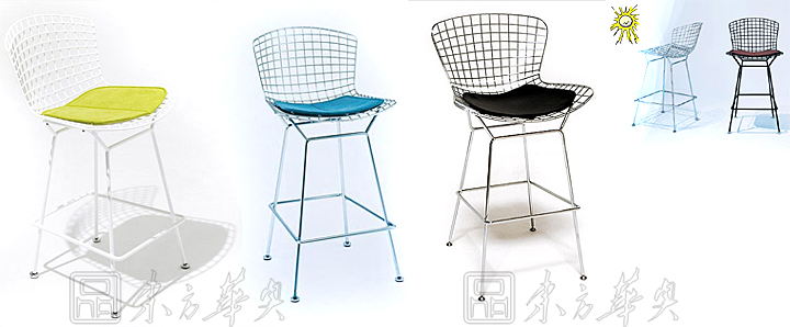 现代经典休闲椅|钢丝休闲椅|办公家具|钻石钢丝椅|高脚休闲椅,吧椅,钢丝椅